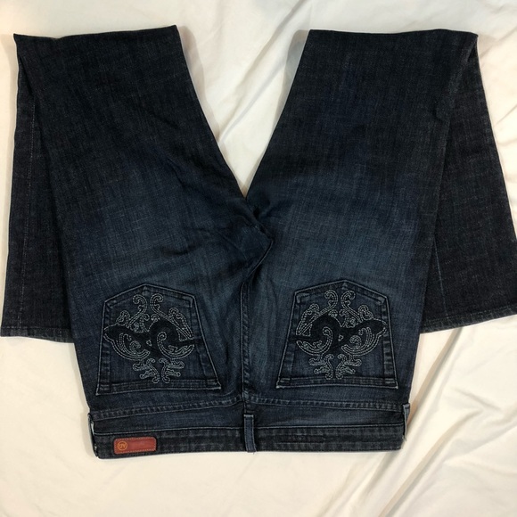 AG for Nordstrom Darkwash Flare Size 8 - Picture 2 of 3